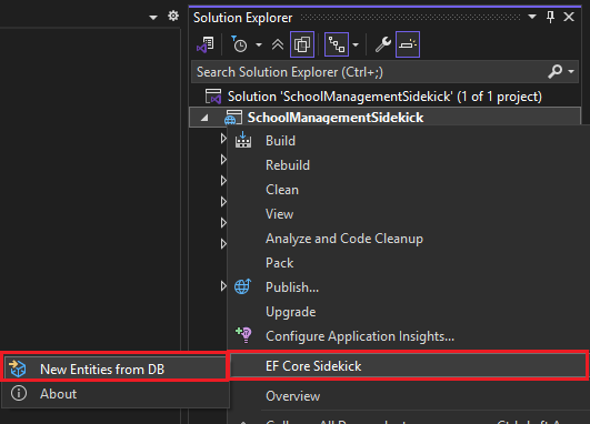 New entities from DB