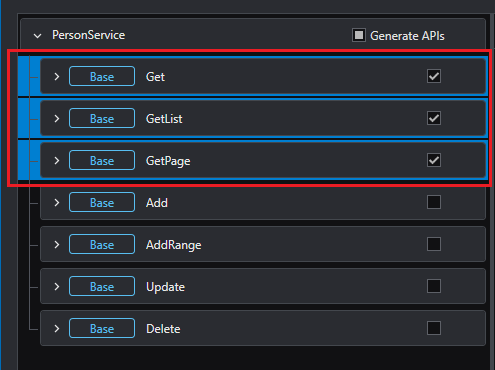 Selecting the endpoints to generate